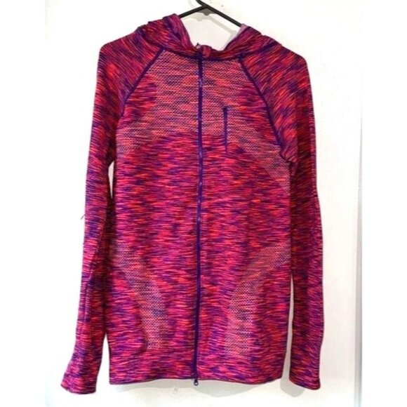 Soho Full-Zip Hooded Jacket Womens Size M Multicolor Stretch Knit - Picture 1 of 9